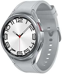 Išmanusis laikrodis Samsung Galaxy Watch 6 Classic LTE, 47 mm, Sidabro spalvos korpusas su baltos spalvos dirželiu
