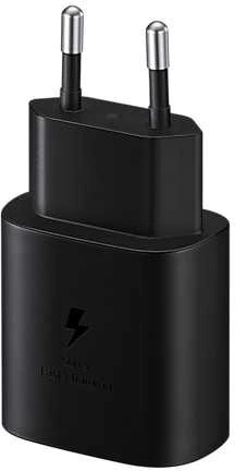 Samsung 25W įkroviklis, juodas kompaktiškas modelis