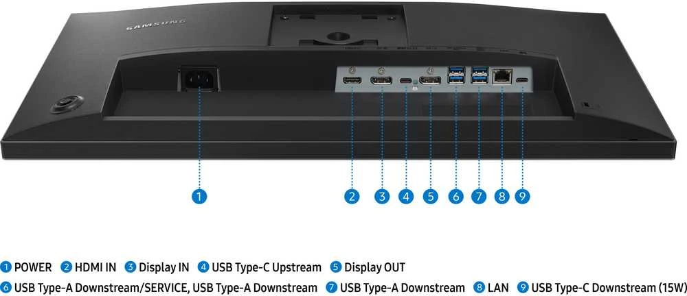 Monitorius - Samsung S43UF 24" Full HD 1920x1080 IPS HDMI USB-C, Juoda