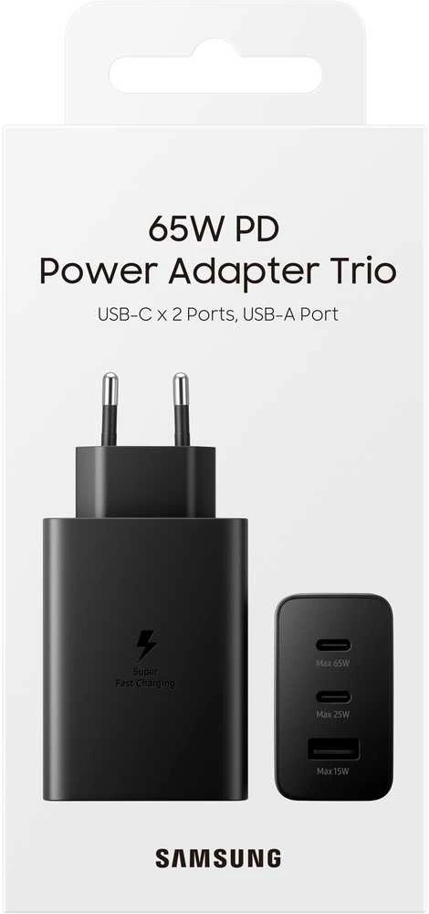 Samsung Power Adapteris Trio 65W įkroviklis be Datenkabel USB Type-C juodas