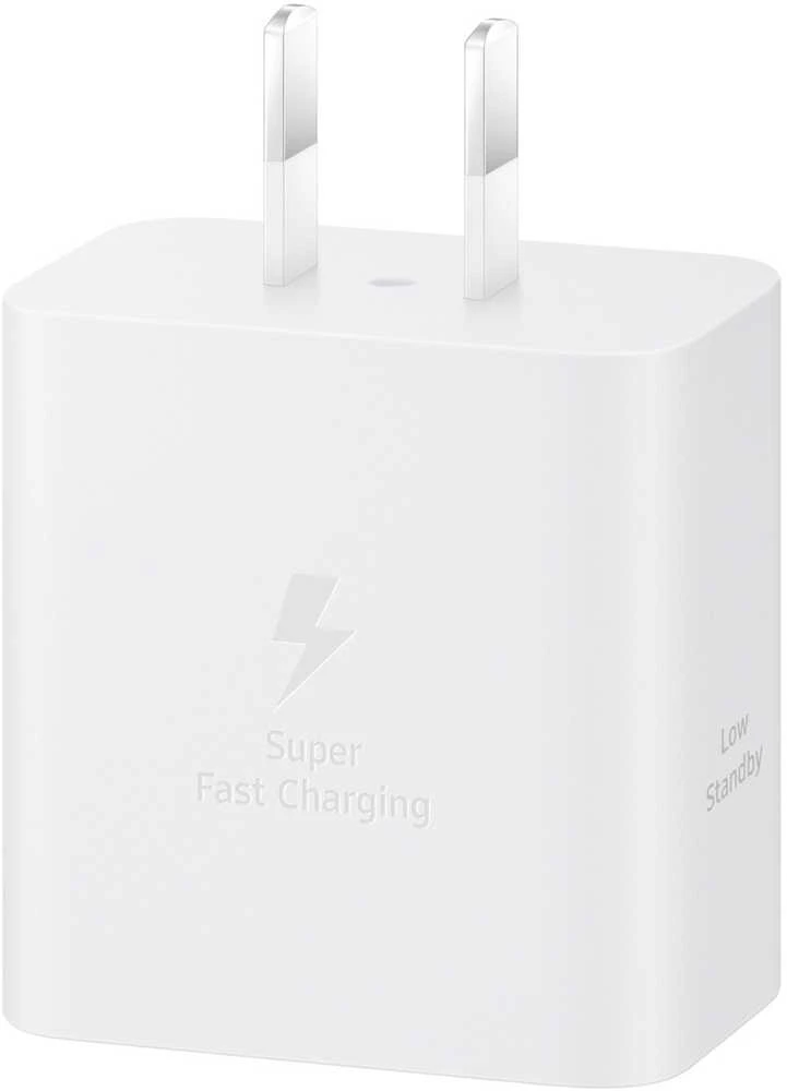 112803 Samsung T4511 PD 45W laidinis įkroviklis su USB-C/USB-C 5A kabeliu baltos spalvos