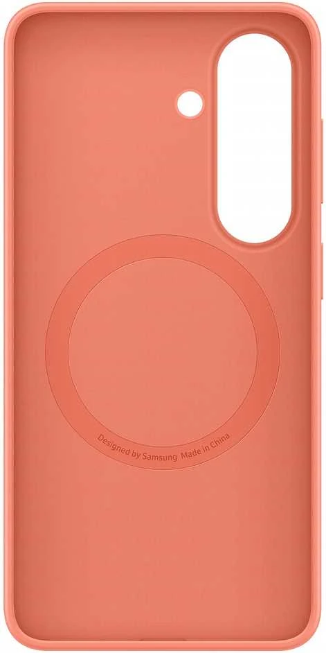 Samsung Galaxy S26 silikoninis magnetinis dėklas, koralų spalvos, raudonas