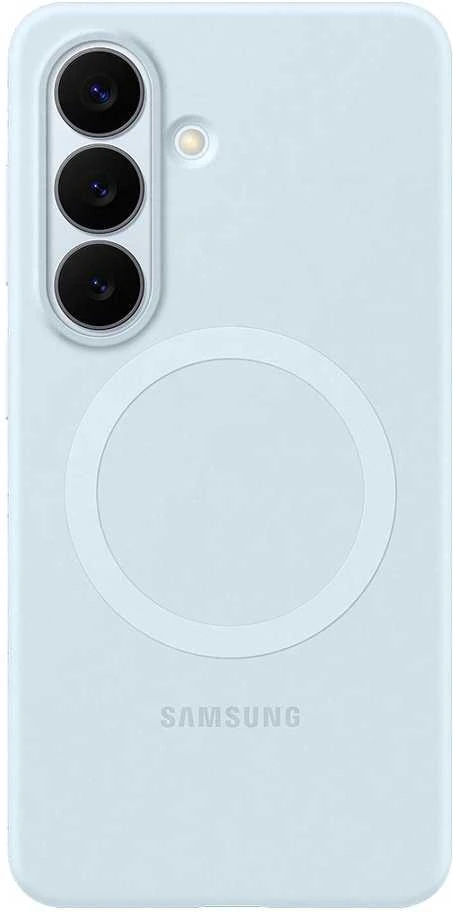 Samsung Galaxy S26 silikoninis magnetinis dėklas su šviesa Mėlyna
