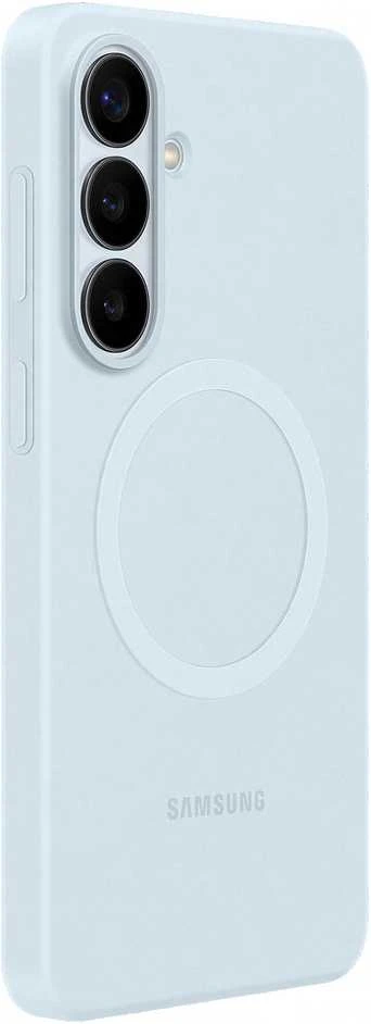 Samsung Galaxy S26+ silikoninis magnetinis dėklas su šviesa Mėlyna