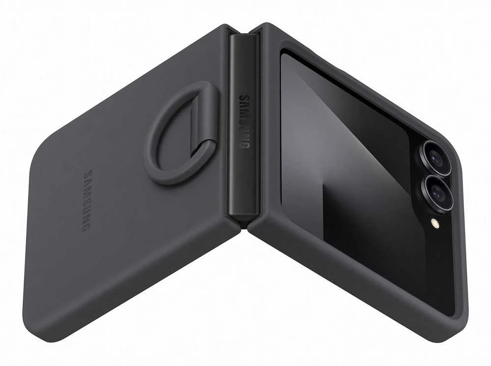 PF741TBEGWW Silikoninis dėklas Samsung Galaxy Flip7 FE, Juodas