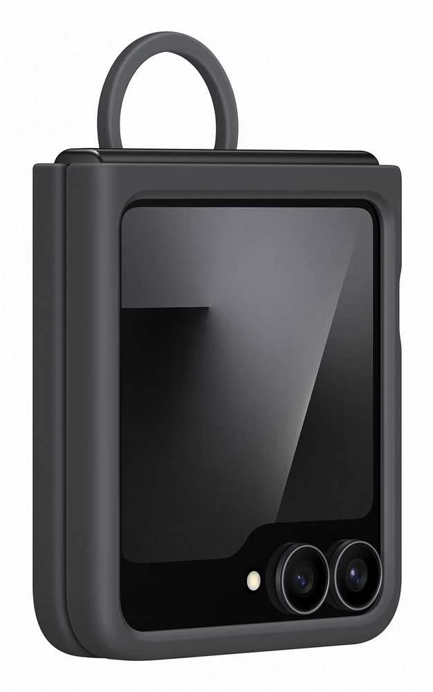 PF741TBEGWW Silikoninis dėklas Samsung Galaxy Flip7 FE, Juodas