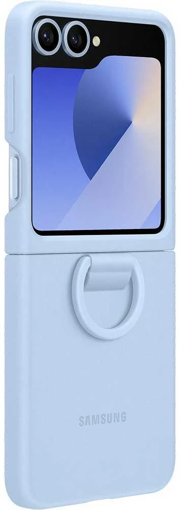 Samsung Galaxy Flip6/Flip7 FE Silikoninis dėklas with Ring Mėlyna