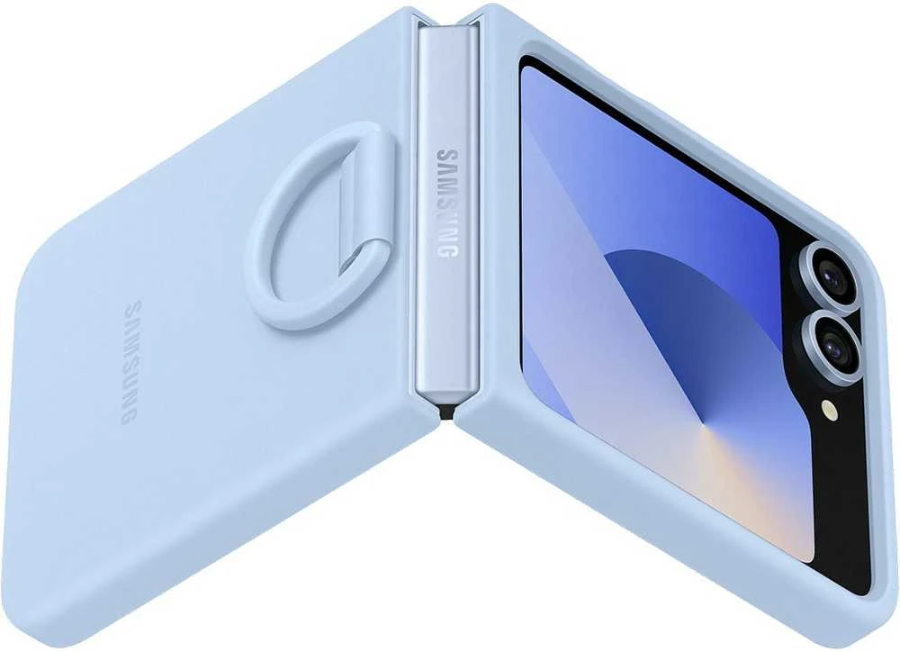 Samsung Galaxy Flip6/Flip7 FE Silikoninis dėklas with Ring Mėlyna