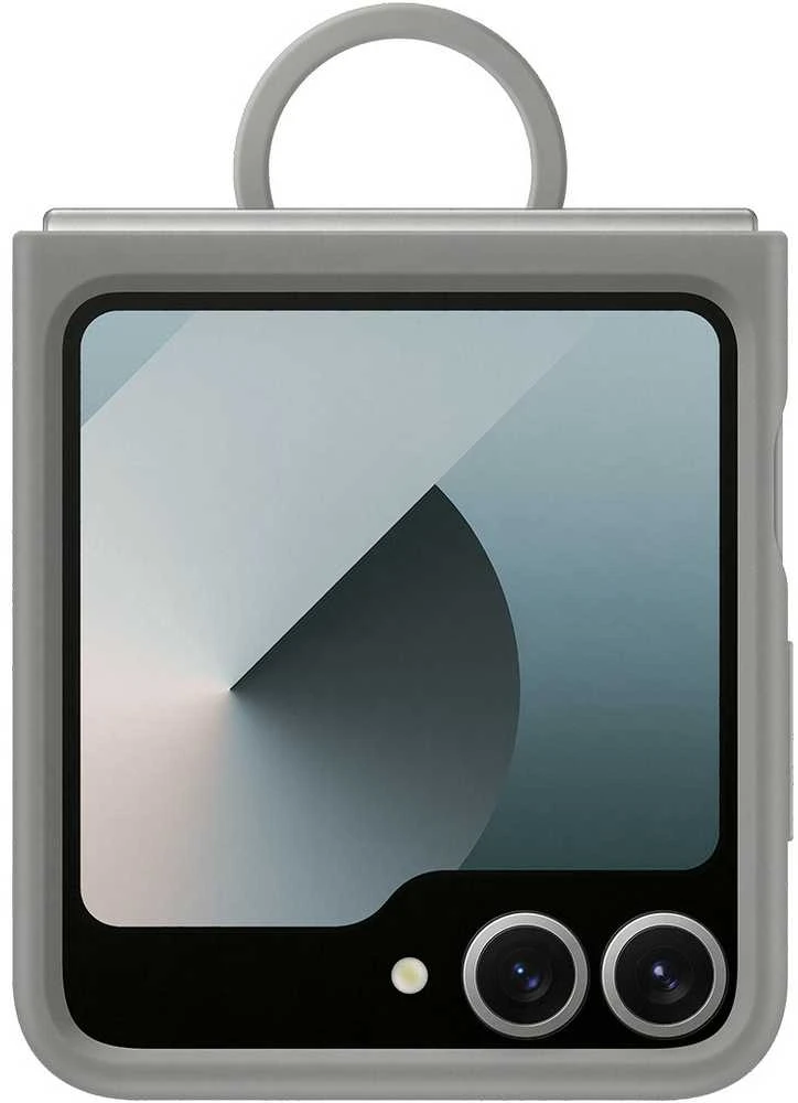 Samsung Galaxy Flip6 Silikoninis dėklas with Ring Gray