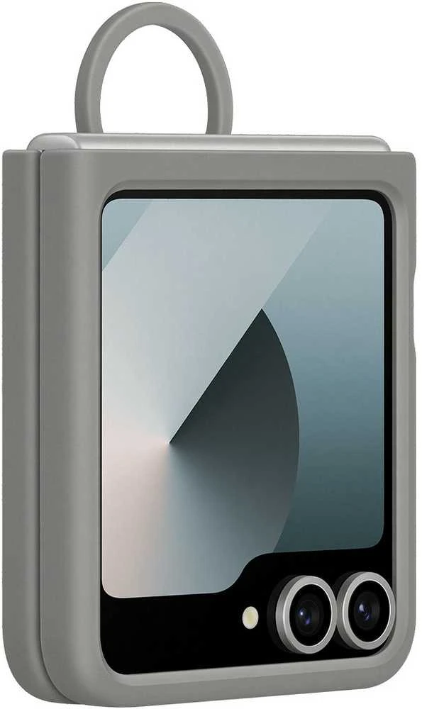Samsung Galaxy Flip6 Silikoninis dėklas with Ring Gray