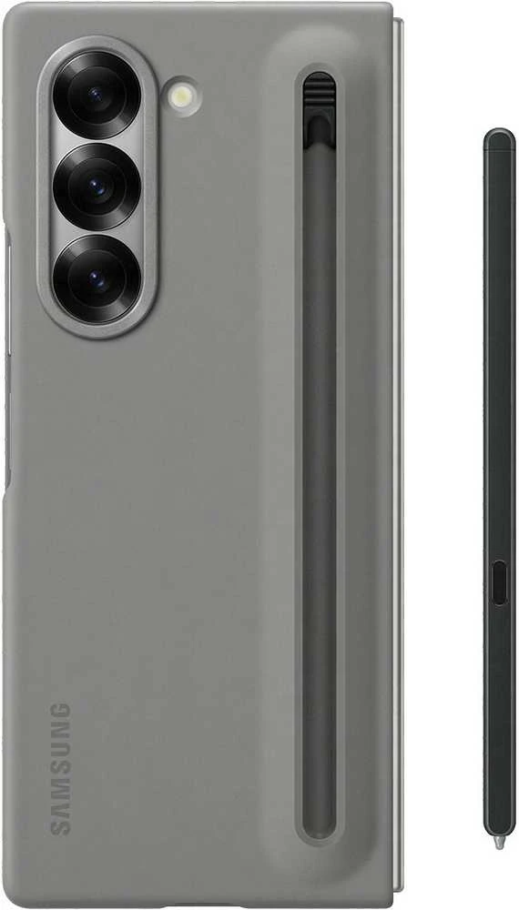 Dėklas Samsung Galaxy Fold6 Slim S-Pen dangtelis pilkas