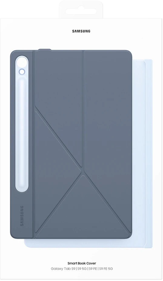112803 BX710PL išmanusis knygos tipo dėklas Samsung Galaxy Tab S9/S9 FE/S10 FE/S10 Lite, mėlynas