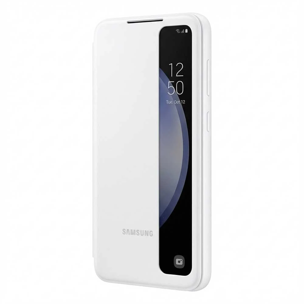 ZS711CWE Smart View piniginės dėklas Samsung Galaxy S23 FE, Baltas