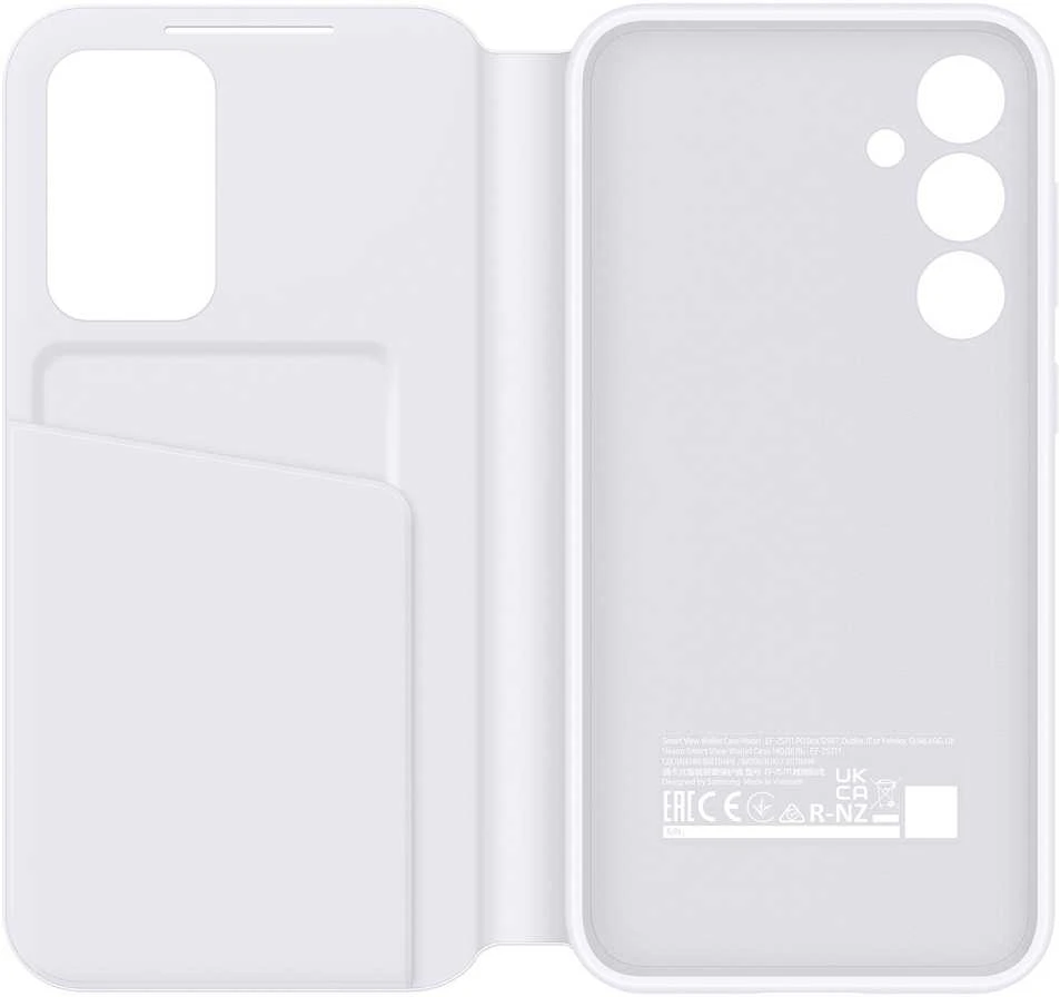 ZS711CWE Smart View piniginės dėklas Samsung Galaxy S23 FE, Baltas