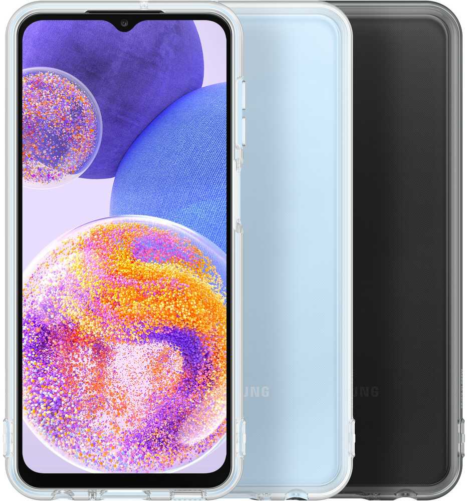Dėklas Samsung Galaxy A23 5G Soft Clear Cover Juodas