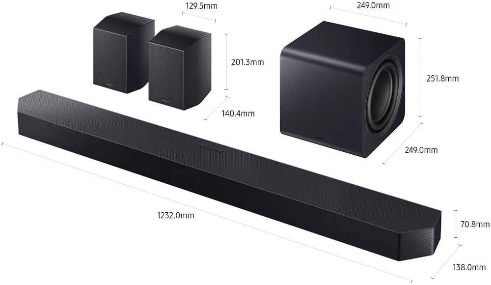 Namų kino sistema Samsung HW-Q990F 11.1.4 Dolby Atmos Soundbar