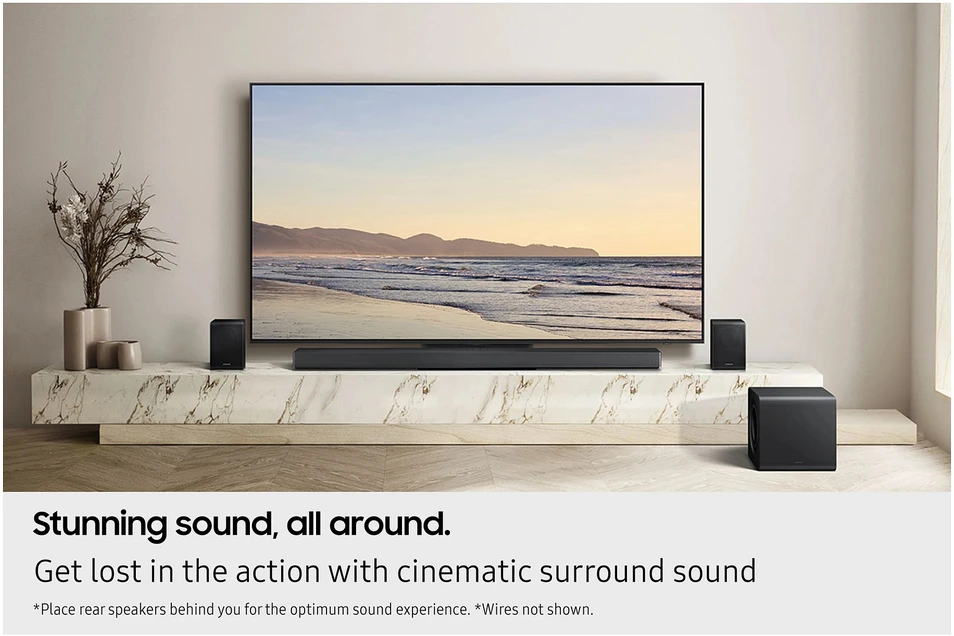 Namų kino sistema Garso Juosta - Samsung Q-series HW-QS750F 5.1.2ch Dolby Atmos Belaidis Subvuferis Juodas