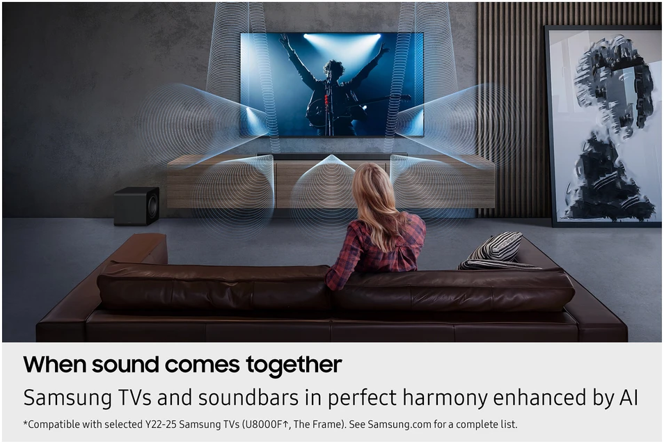 Namų kino sistema Garso Juosta - Samsung Q-series HW-QS750F 5.1.2ch Dolby Atmos Belaidis Subvuferis Juodas