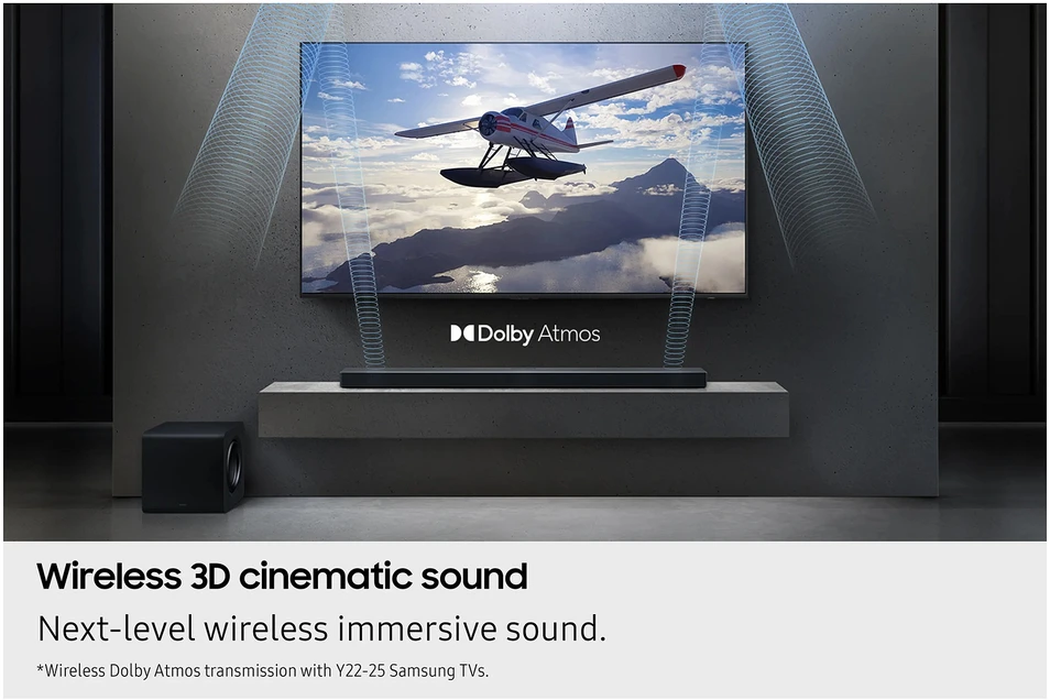 Namų kino sistema Garso Juosta - Samsung Q-series HW-QS750F 5.1.2ch Dolby Atmos Belaidis Subvuferis Juodas