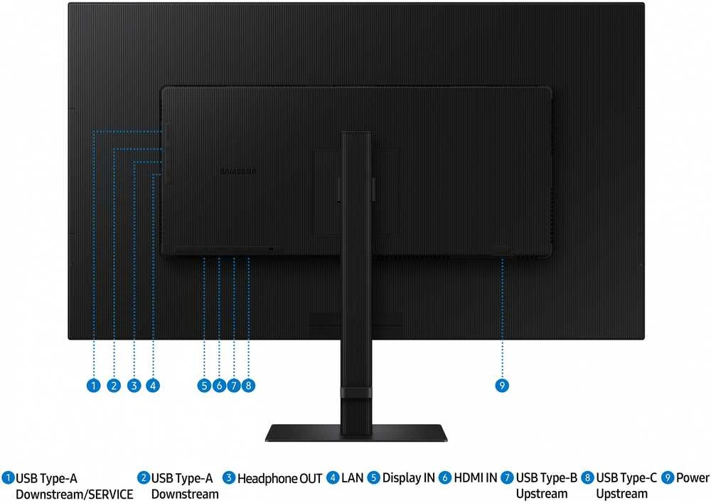 Monitorius - Samsung Monitorius ViewFinity S8 37" 3840x2160 KVM USB Hub