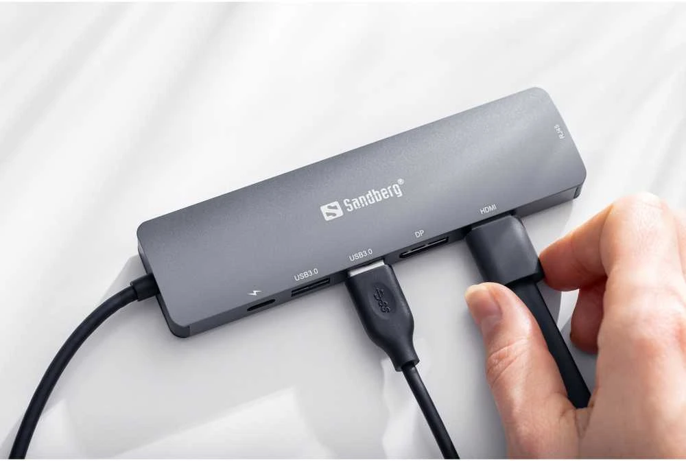 Sandberg USB-C 8K ekrano dokas
