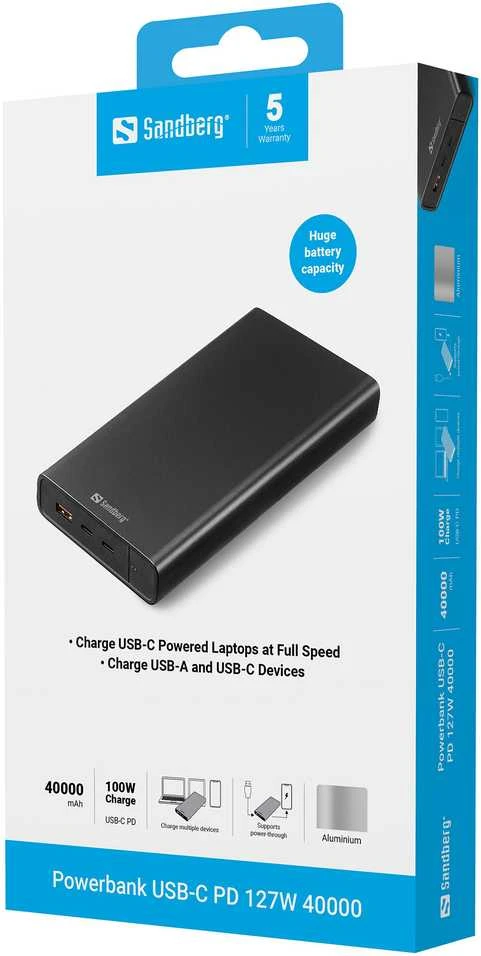 Sandberg Powerbank USB-C PD 127W 40000