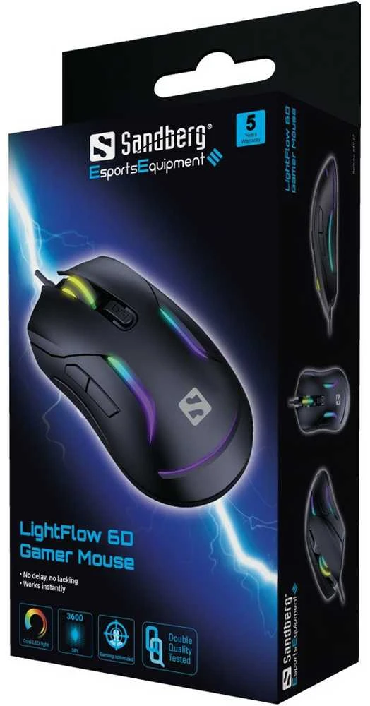 Sandberg LightFlow 6D Gamer Pelė