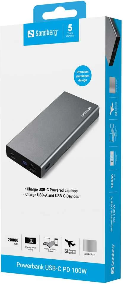 Sandberg Powerbank USB-C PD 100W 20000
