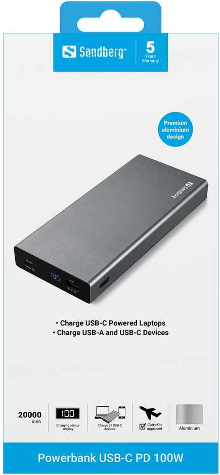 Sandberg Powerbank USB-C PD 100W 20000