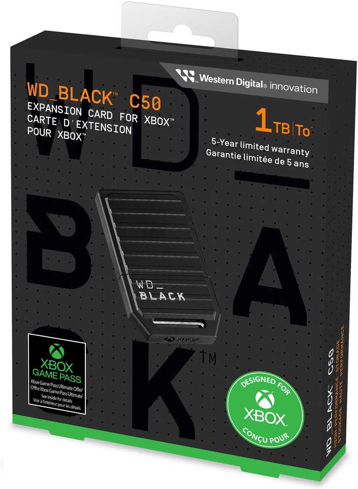Kietasis diskas Sandisk WD Juodas C50 išplėtimo plokštė, skirta „XBOX 1TB“
