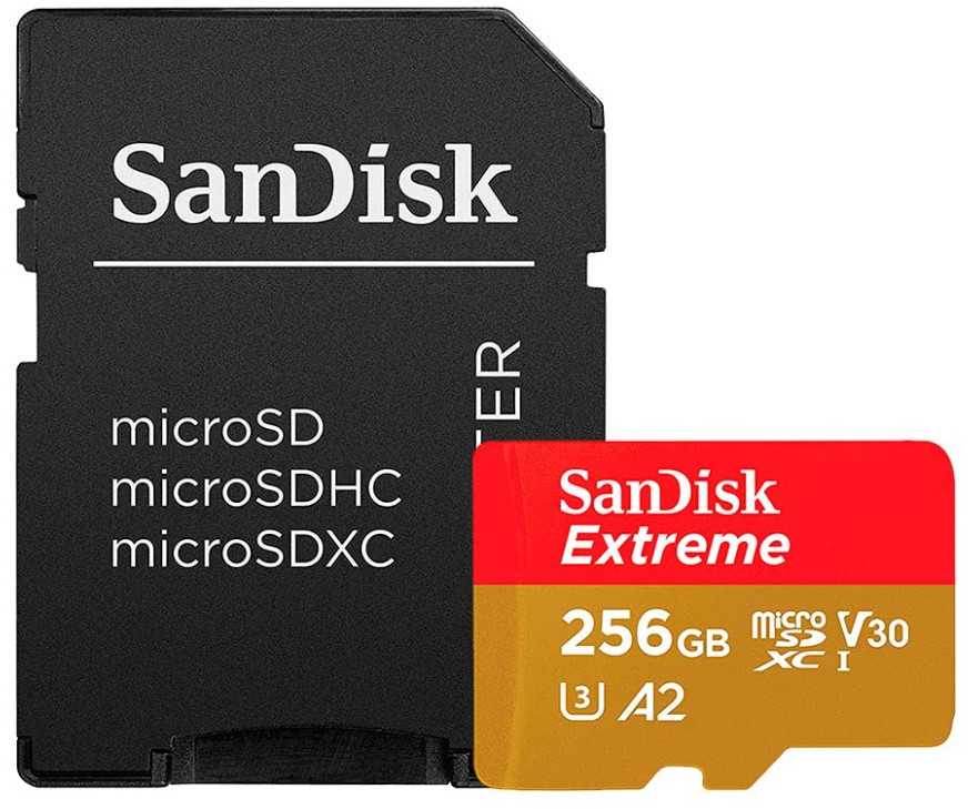 Atminties kortelė Sandisk Extreme Plus Micro SDXC SDSQXBD-256G-GN6MA, 256GB