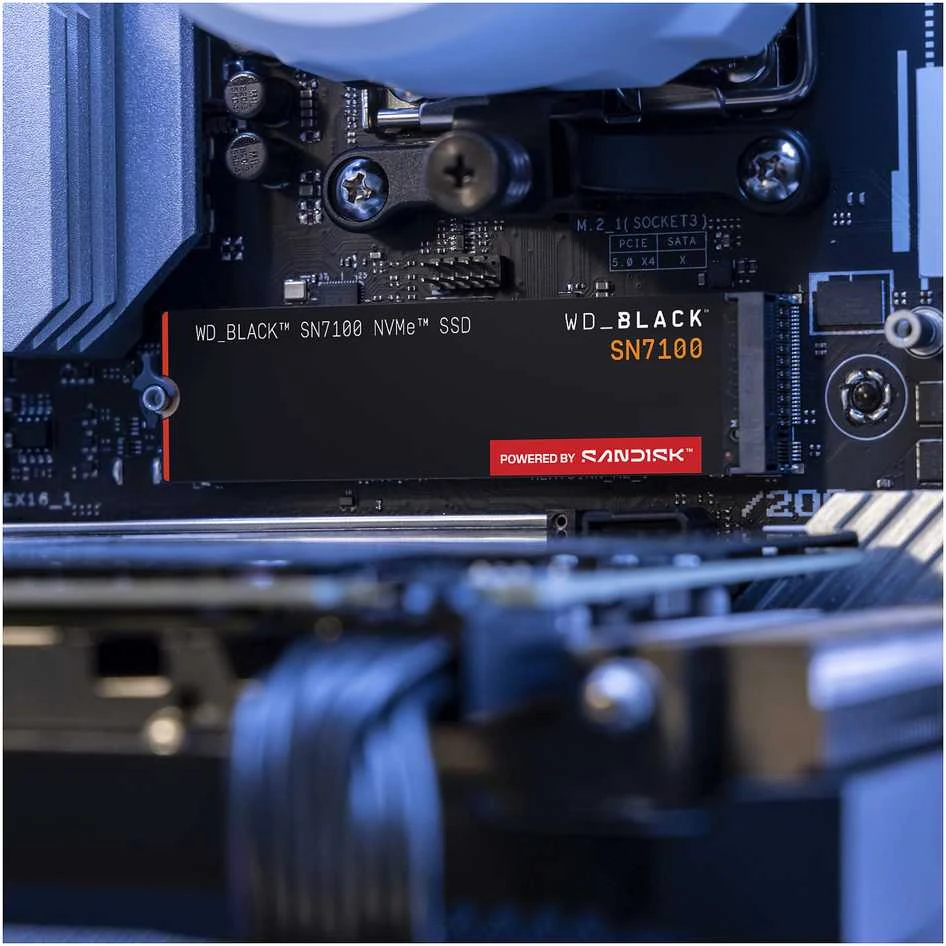 „Western Digital“ Juodas SN7100 4 TB M.2 PCI Express 4.0 NVMe 3D TLC NAND