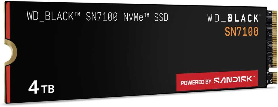 „Western Digital“ Juodas SN7100 4 TB M.2 PCI Express 4.0 NVMe 3D TLC NAND