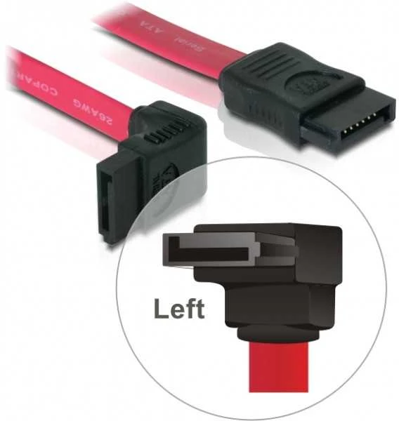 Delock SATA - SATA, 0.5m, Raudona (84220)