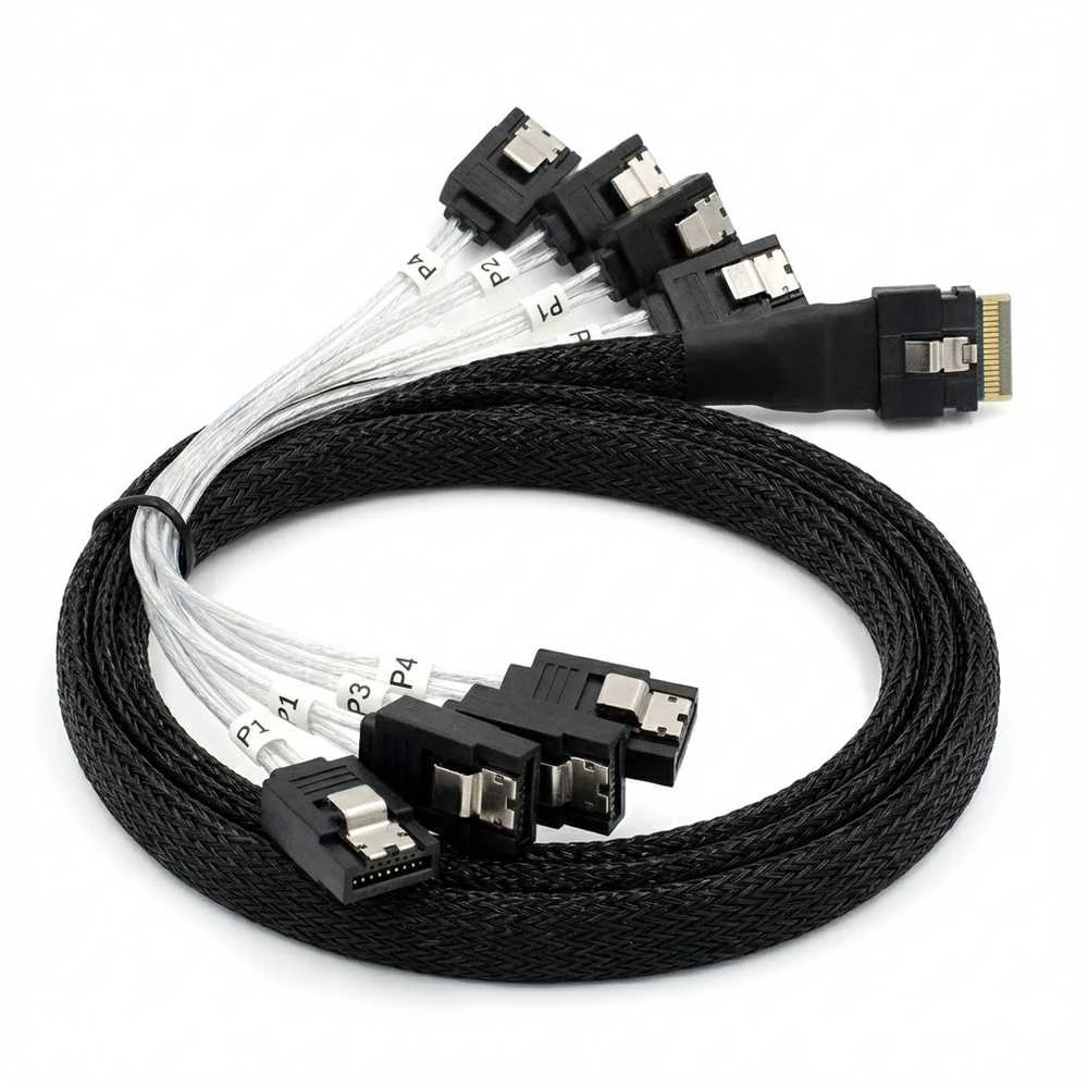 Broadcom BC Kabelis CBL-SFF8654 -> SFF8482 8x SATA 1m, skirtas valdiklių serijai 95xx (RSL74-A657)