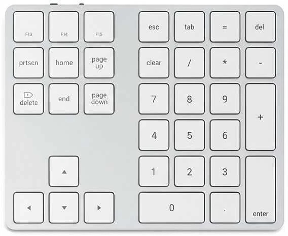 SATECHI Aluminum Extended klaviatūra Sidabrinis