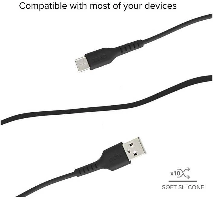 MicroUSB Įkrovimo 2m Laidas SBS Juodas
