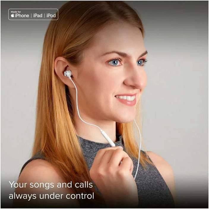 Ausinės SBS Studio Mix 100 In-Ear Lightning MFi baltas