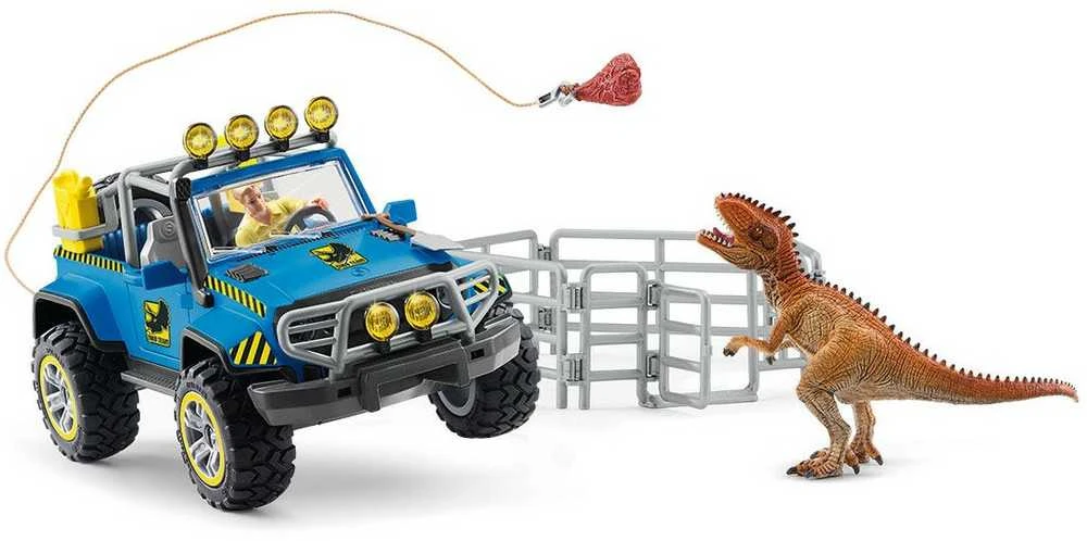 Schleich Figūrėlė su visureigiu ir dinozauru 41464