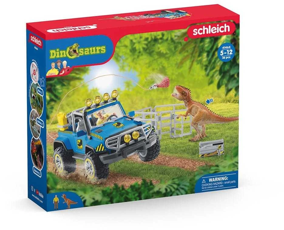 Schleich Figūrėlė su visureigiu ir dinozauru 41464