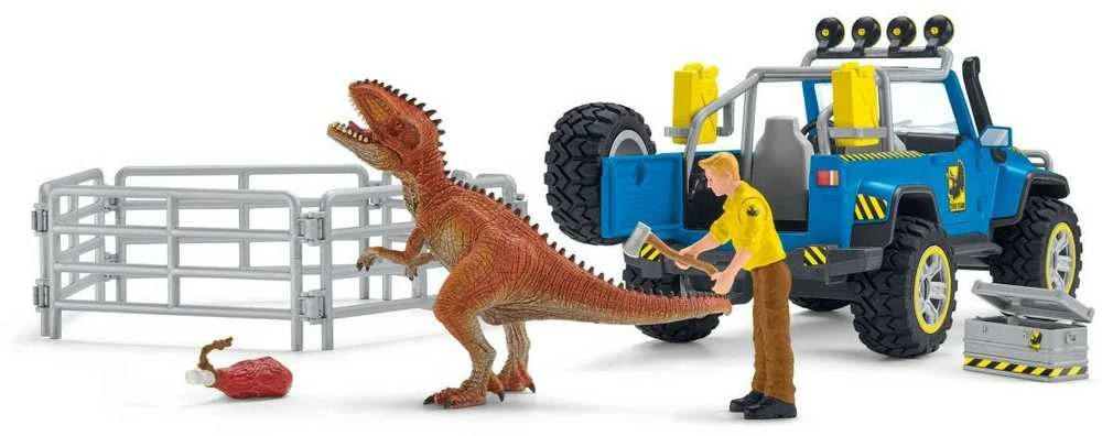 Schleich Figūrėlė su visureigiu ir dinozauru 41464