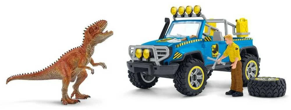 Schleich Figūrėlė su visureigiu ir dinozauru 41464