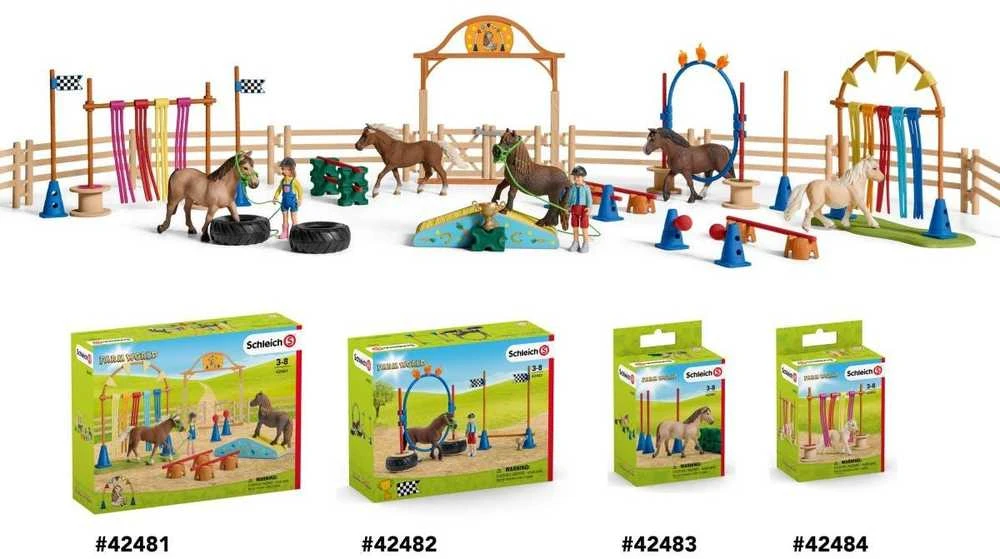 SCHLEICH FARM WORLD Ponių Ištvermės Lenktynės
