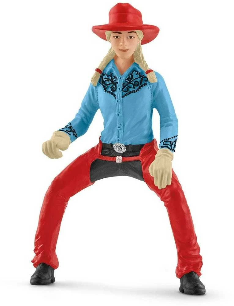 SCHLEICH „Naminiai gyvūnai“ Rinkinys - Kaubojė ant žirgo