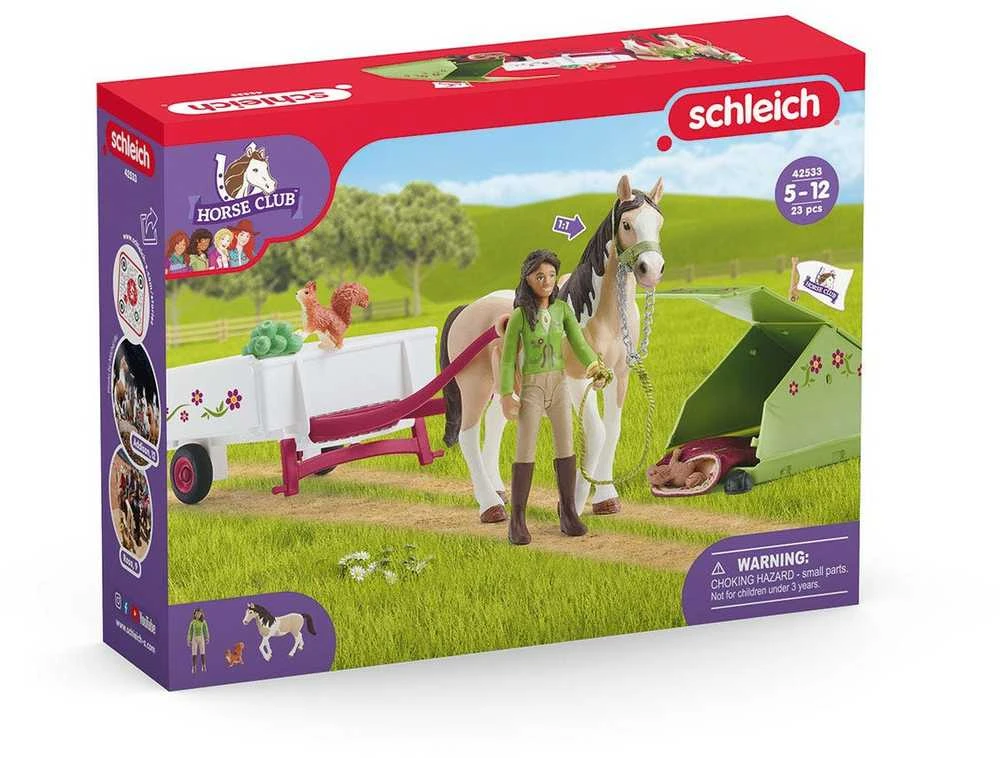 SCHLEICH „Arklių klubas“ Saros stovyklavimo rinkinys
