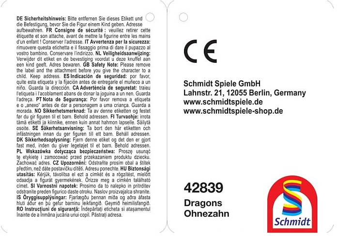 Schmidt Spiele Dragons: Ohnezahn, glcklich (18 cm)