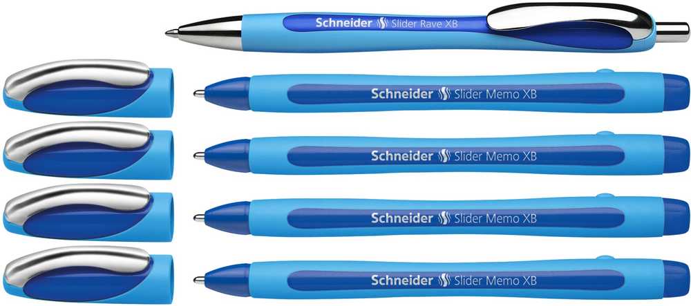 Schneider długopis Slider Memo XB 0,6 mm 4+1 vnt. mėlyna