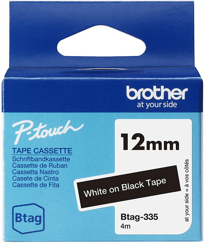 Brother BTAG-335 | Baltas on Juodas | Btag