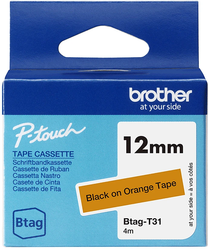 Brother BTAG-T31 | Juodas on Oranžinis | Btag