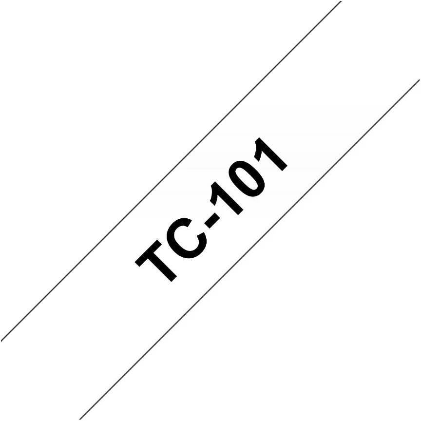 Brother Brother Tapes TC101 12mm bespalvis/juodas - TC101